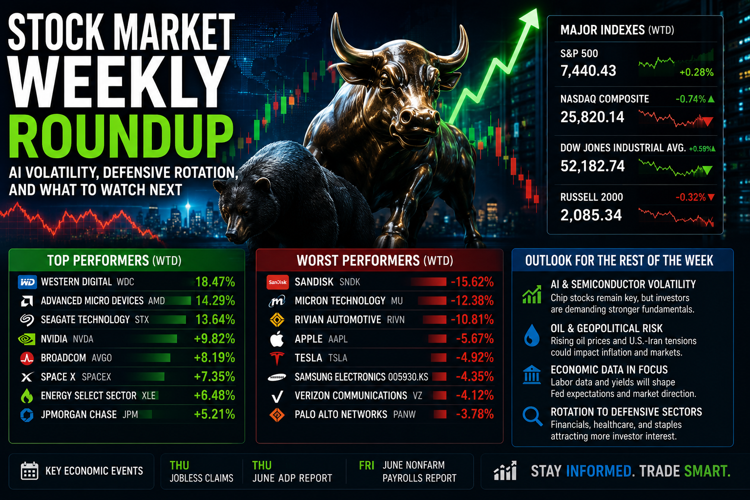 This Week in Stocks: AI Volatility, Chip Weakness, Defensive Rotation, and What Investors Should Watch Next